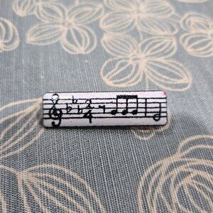Musical Score Lapel Pin
